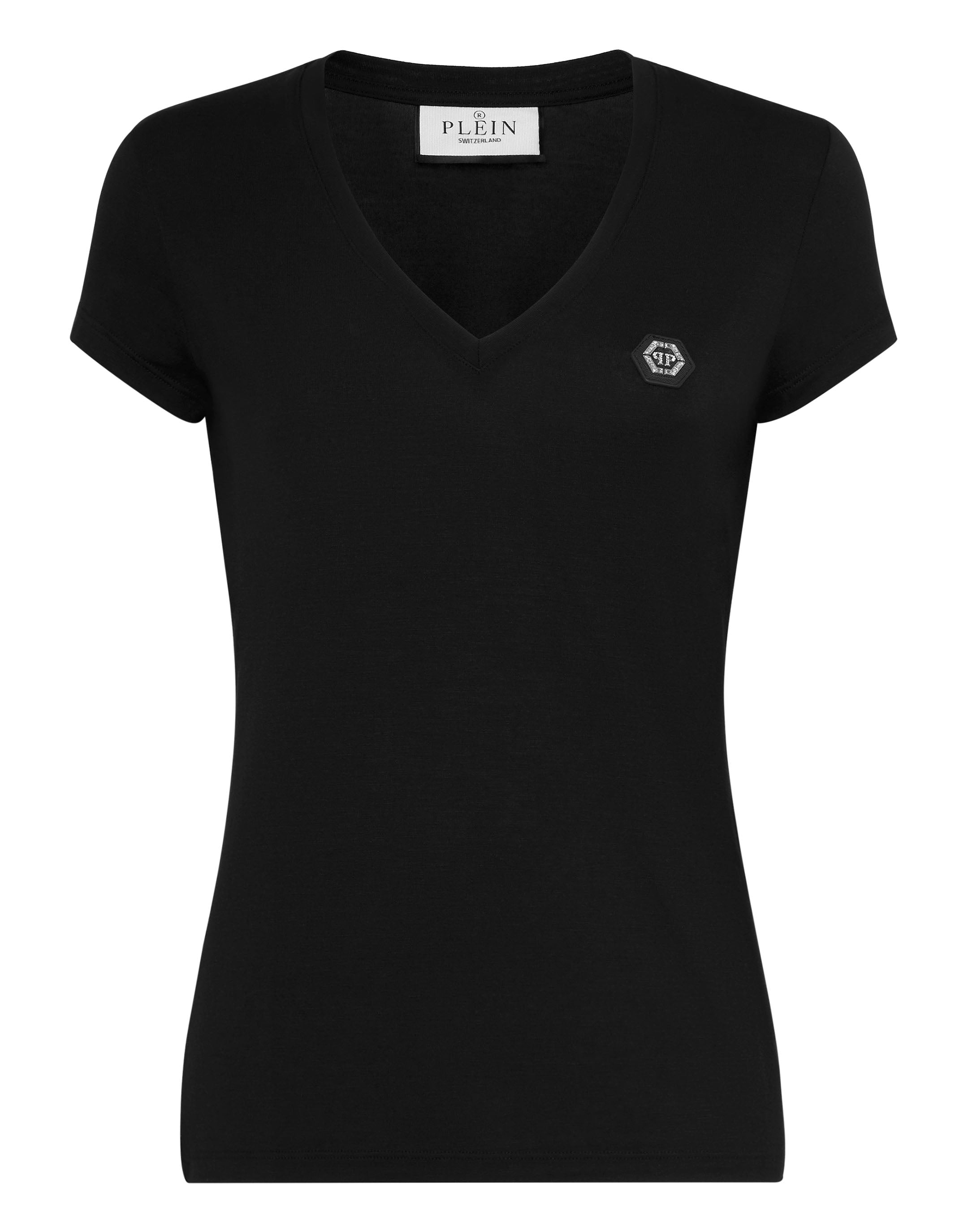Обычная футболка с V-образным вырезом PHILIPP PLEIN, черный
Обычная футболка с V-образным вырезом PHILIPP PLEIN, черный