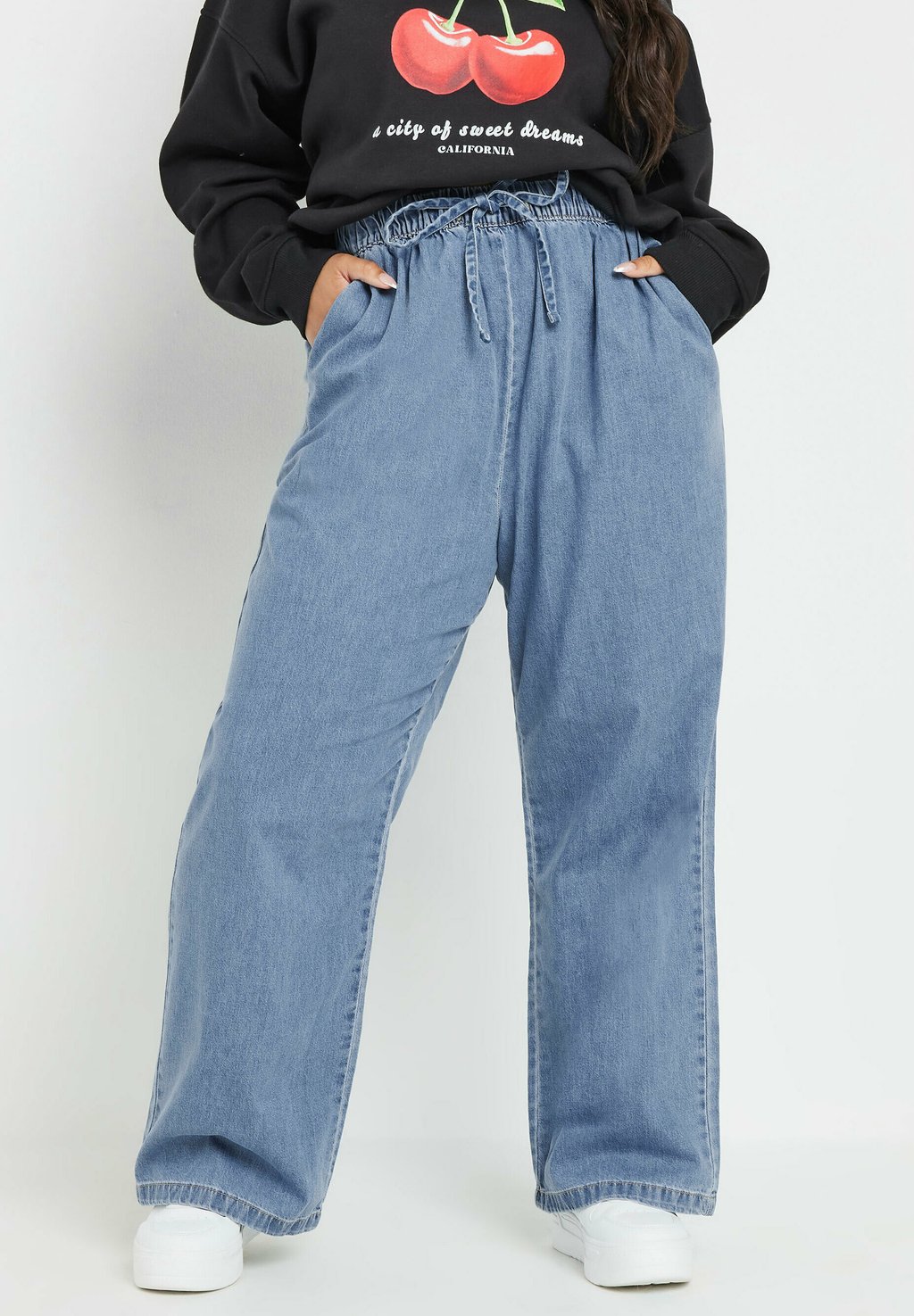 Джинсы прямого кроя Yours Clothing, синий 
Джинсы прямого кроя Yours Clothing, синий