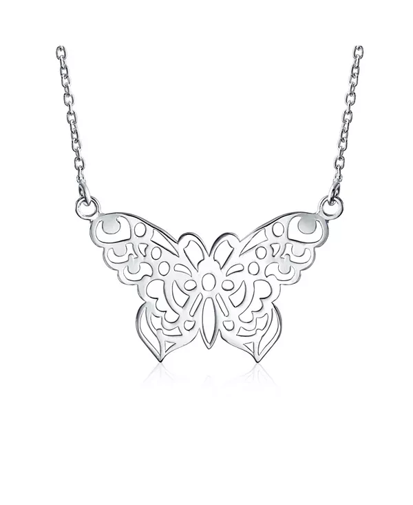 Крупное филигранное ожерелье с подвеской в виде бабочки из стерлингового серебра, 16 дюймов, эффектное украшение Bling Jewelry, silver
Крупное филигранное ожерелье с подвеской в виде бабочки из стерлингового серебра, 16 дюймов, эффектное украшение Bling Jewelry, silver