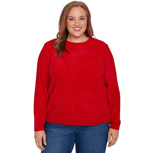 Свитер плюс сайз из кабельной шениллы AlfRed Dunner, Red
Свитер плюс сайз из кабельной шениллы AlfRed Dunner, Red