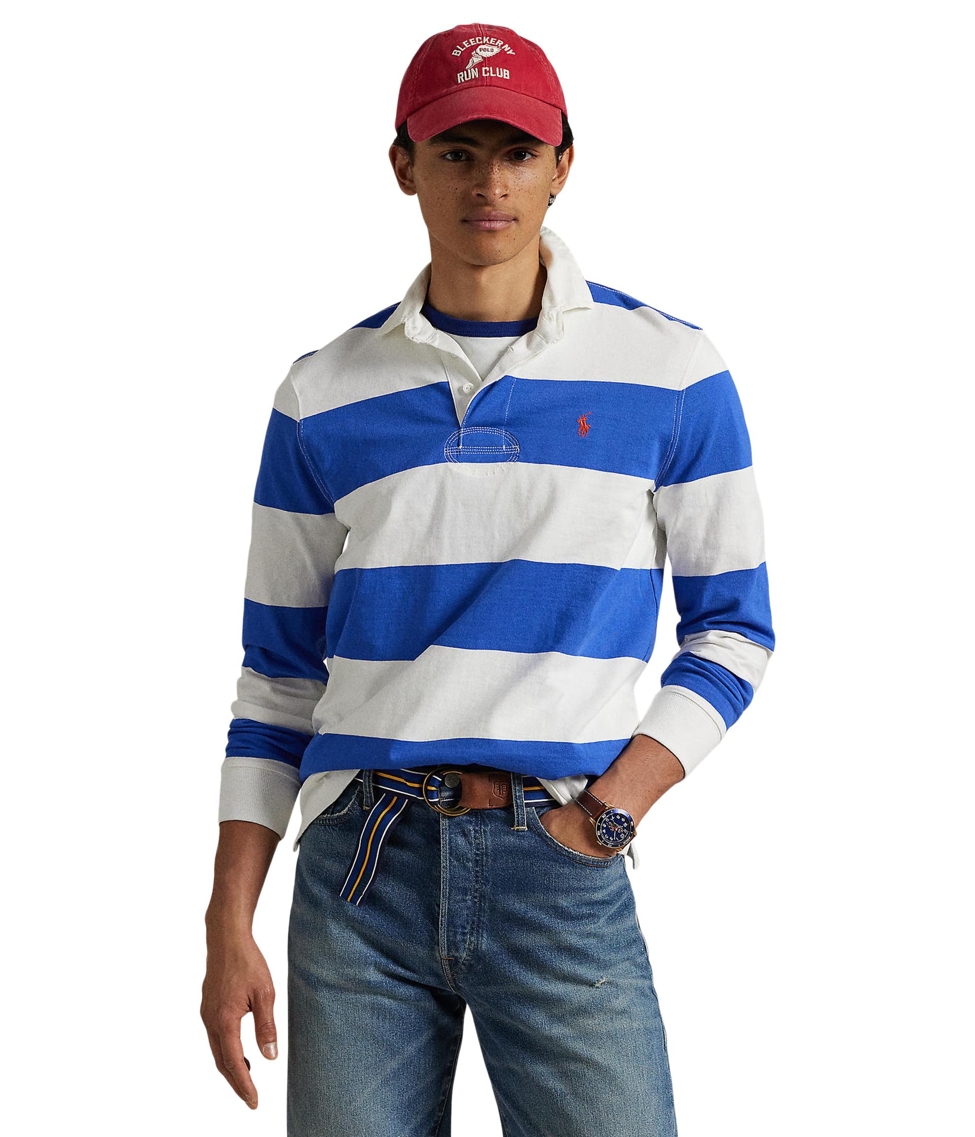 Поло Polo Ralph Lauren Classic Fit Striped Jersey Rugby Shirt, цвет New Iris Blue/Classic Oxford White
Поло Polo Ralph Lauren Classic Fit Striped Jersey Rugby Shirt, цвет New Iris Blue/Classic Oxford White
