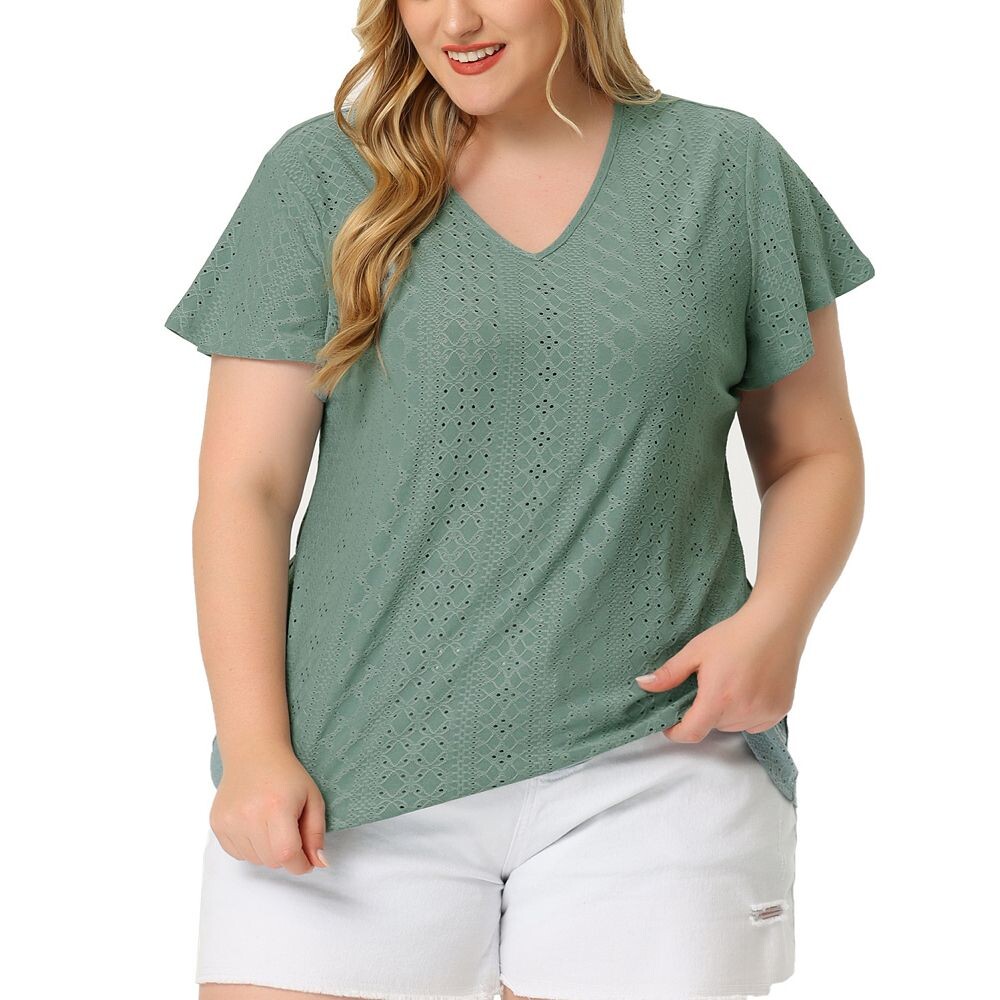 Женские футболки больших размеров с V-образным вырезом и короткими рукавами, повседневные летние топы Agnes Orinda, зеленый
Женские футболки больших размеров с V-образным вырезом и короткими рукавами, повседневные летние топы Agnes Orinda, зеленый