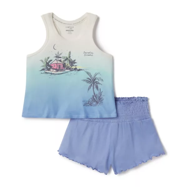 Комплект из двух предметов: майка и пижамные шорты для девочек 7-16 лет Limited Too, синий
Комплект из двух предметов: майка и пижамные шорты для девочек 7-16 лет Limited Too, синий