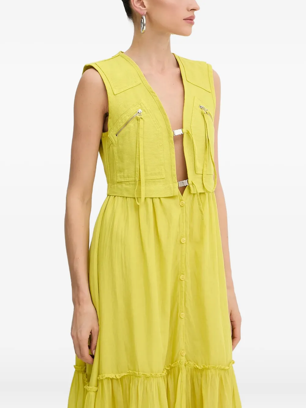 Ярусное платье макси PINKO, желтый
Ярусное платье макси PINKO, желтый