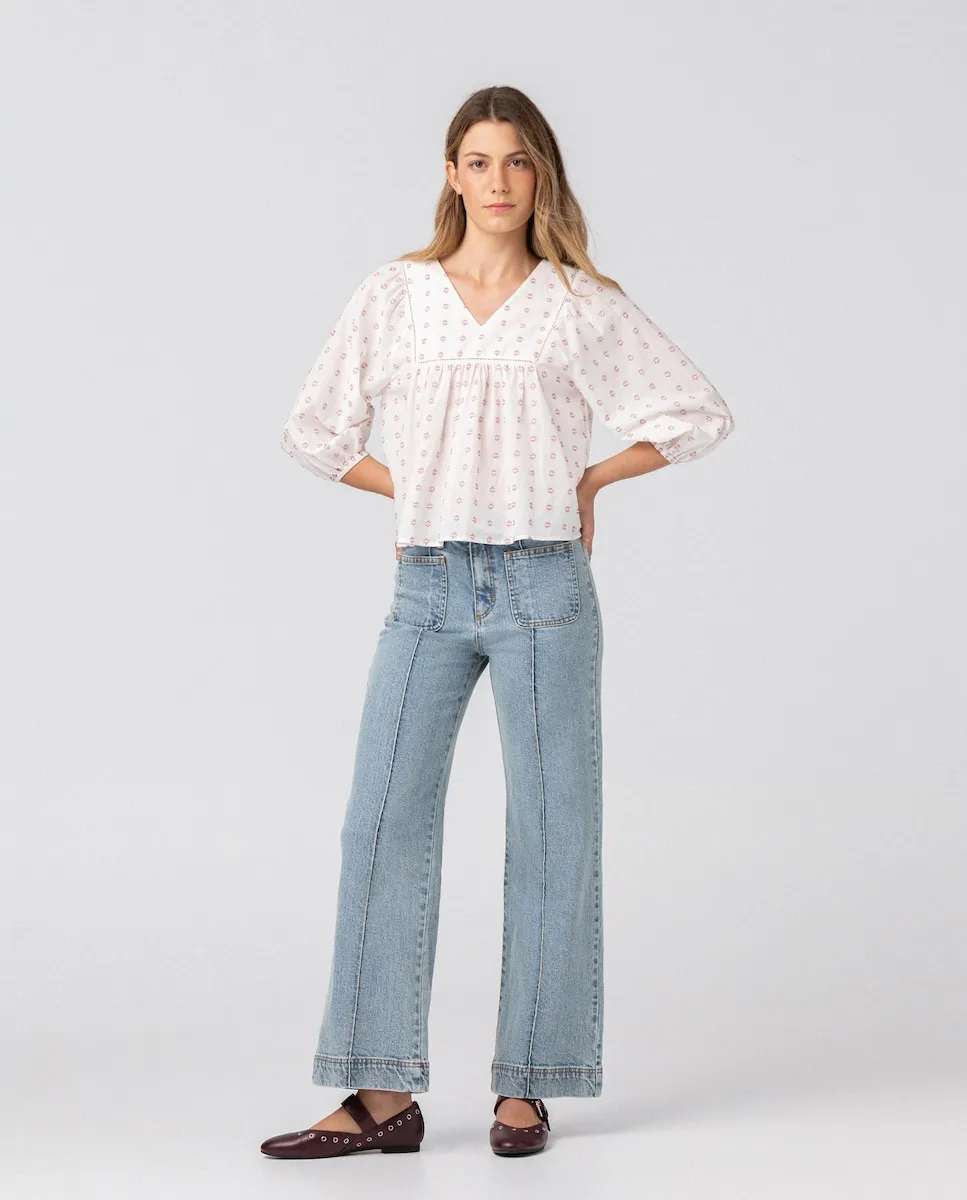 Женские джинсы-кулоты с высокой талией и карманами Noon, синий
Женские джинсы-кулоты с высокой талией и карманами Noon, синий