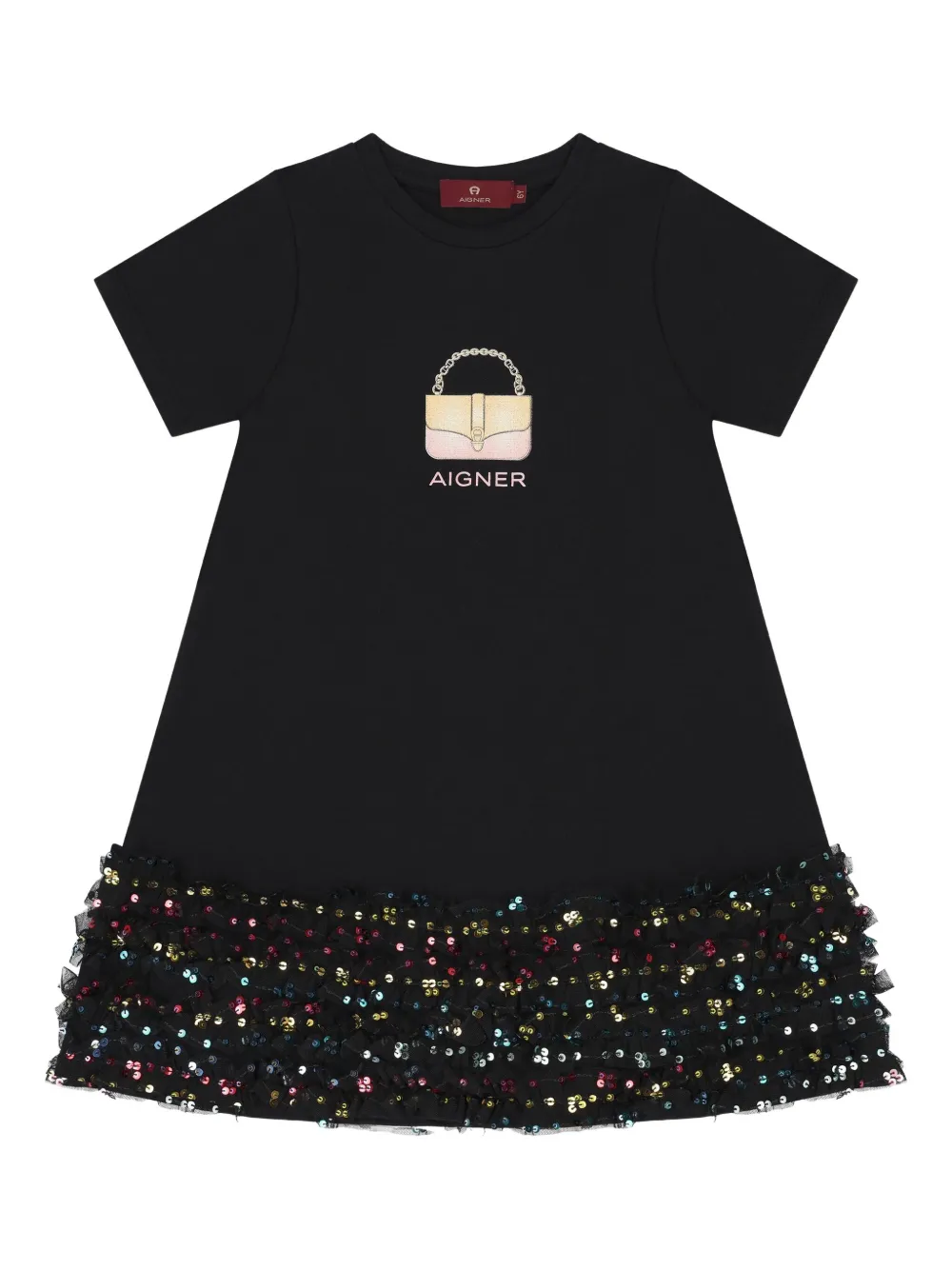 Платье с пайетками Aigner Kids, черный
Платье с пайетками Aigner Kids, черный