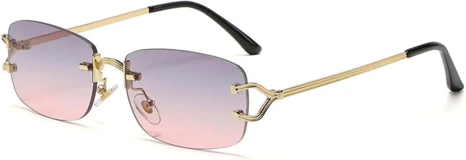 Солнцезащитные очки с защитой UV400 | Маленькие, узкие, без оправы, с тонированными линзами | Для женщин и мужчин, для занятий спортом на открытом воздухе и вождения DSVIGF, Gold Purple Pink
Солнцезащитные очки с защитой UV400 | Маленькие, узкие, без оправы, с тонированными линзами | Для женщин и мужчин, для занятий спортом на открытом воздухе и вождения DSVIGF, Gold Purple Pink