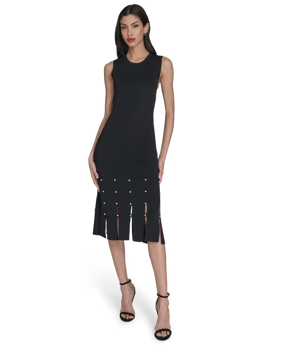 Укороченное платье-миди с разрезом по низу и свитером Vince Camuto, Black
Укороченное платье-миди с разрезом по низу и свитером Vince Camuto, Black