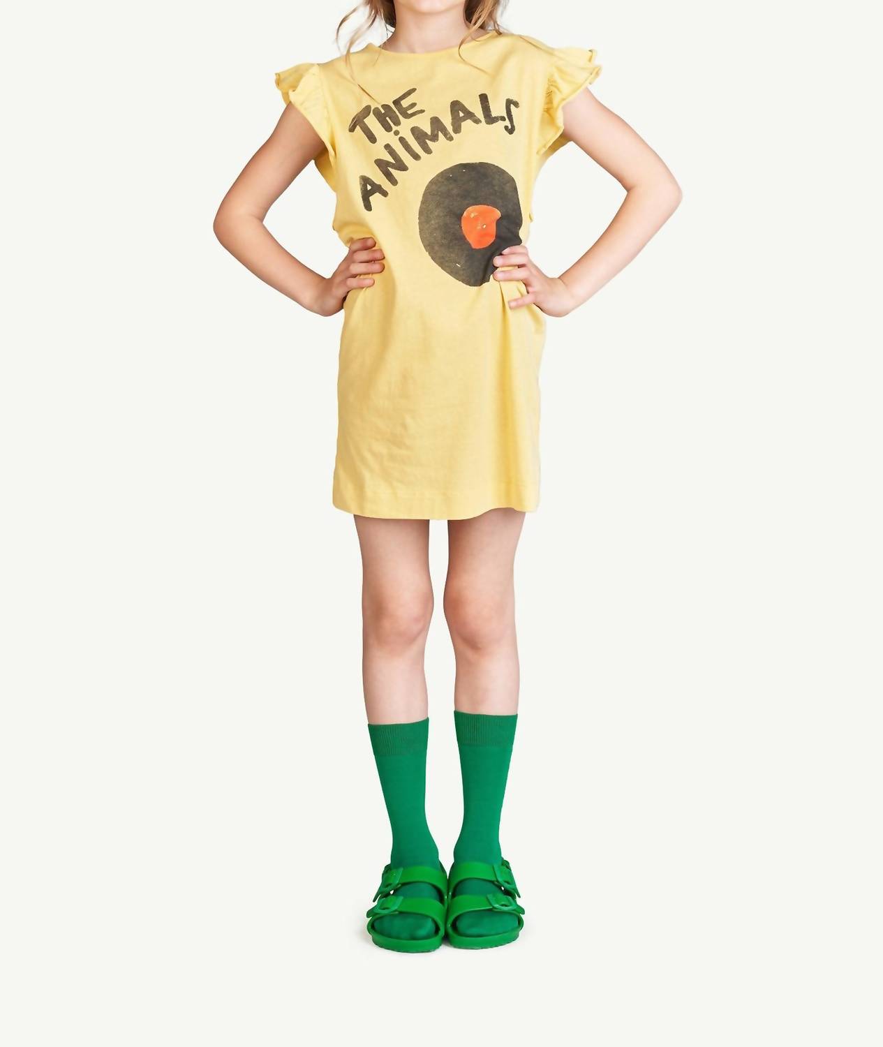 Платье-футболка с рукавами-рюшами в желтом цвете The Animals Observatory
Платье-футболка с рукавами-рюшами в желтом цвете The Animals Observatory