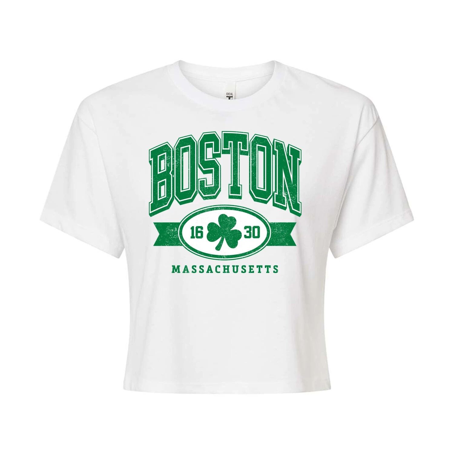 Укороченная футболка с рисунком Boston для юниоров Licensed Character, белый 
Укороченная футболка с рисунком Boston для юниоров Licensed Character, белый