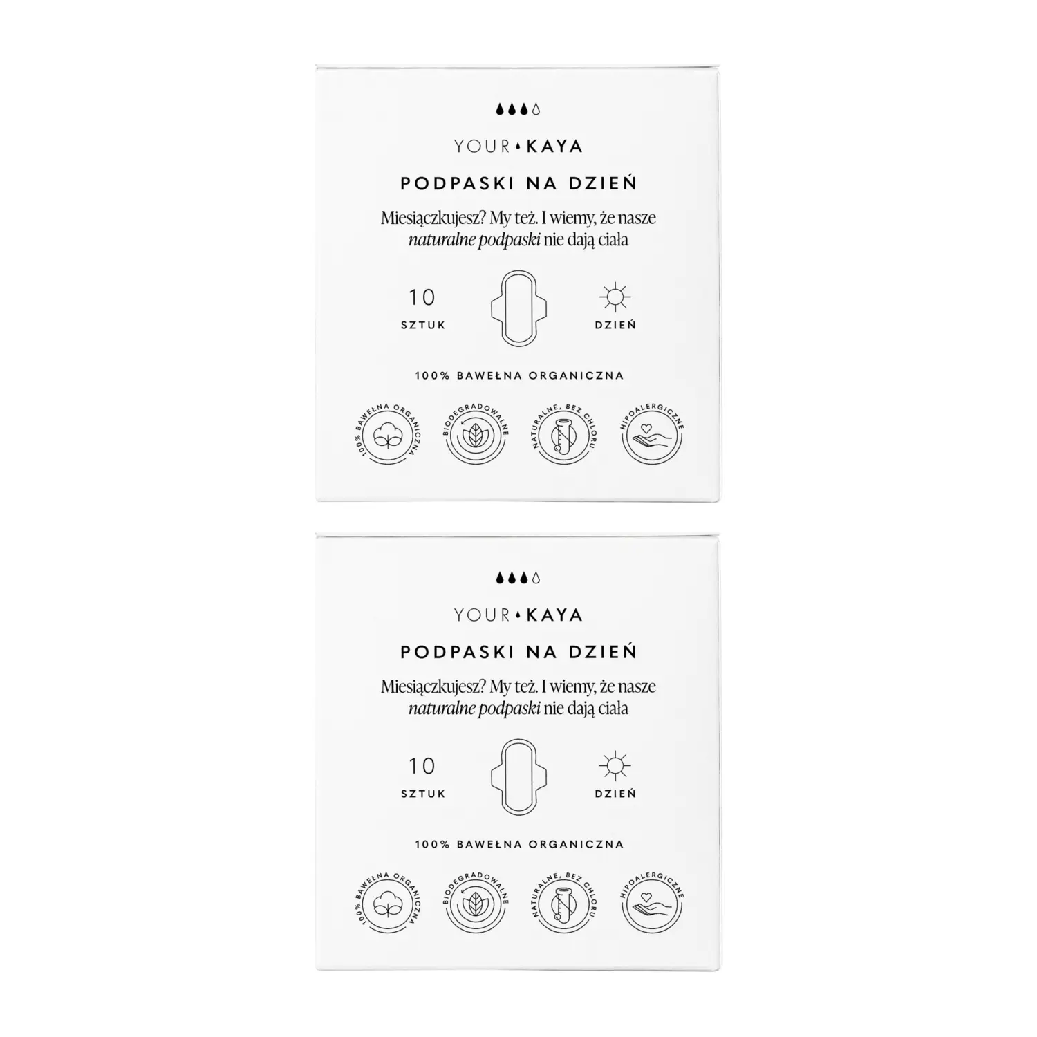 Комплект: ежедневные гигиенические прокладки Your Kaya, 2х10 шт
Комплект: ежедневные гигиенические прокладки Your Kaya, 2х10 шт