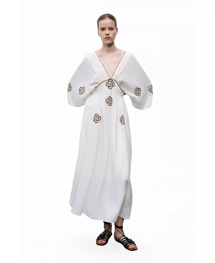 Женское платье макси с вышитыми деталями NOCTURNE, белый
Женское платье макси с вышитыми деталями NOCTURNE, белый