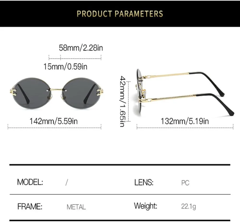 Модные женские солнцезащитные очки без оправы 2027 года, овальные панк-очки, мужские солнцезащитные очки, очки для вождения, женские очки UV400 MTZJH, Gold Blue
Модные женские солнцезащитные очки без оправы 2027 года, овальные панк-очки, мужские солнцезащитные очки, очки для вождения, женские очки UV400 MTZJH, Gold Blue