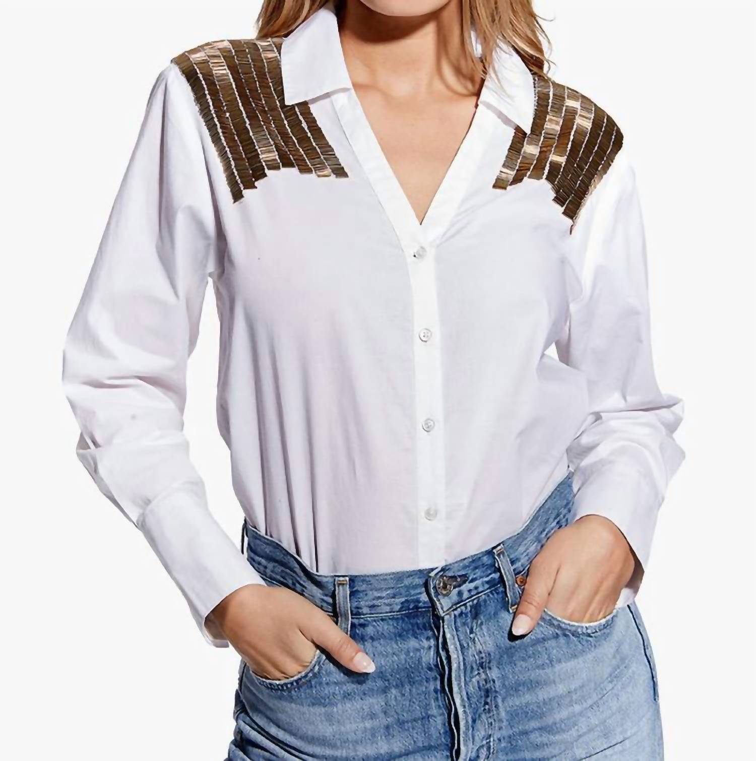 Портофино Блузка белого цвета AS by DF
Портофино Блузка белого цвета AS by DF