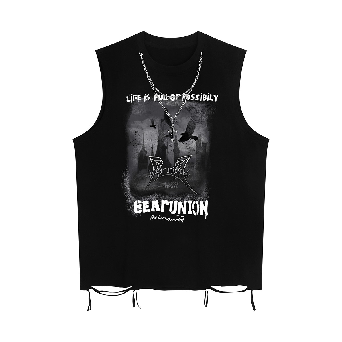 Футболка-майка унисекс BEAR UNION, черная
Футболка-майка унисекс BEAR UNION, черная