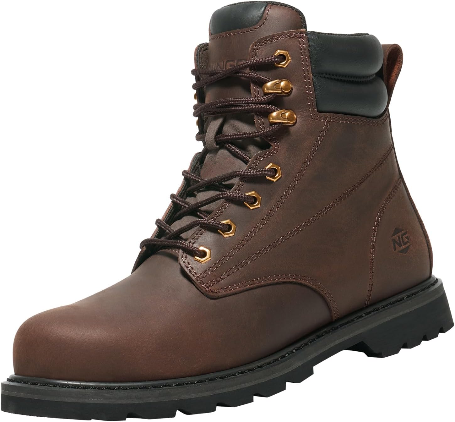Ботинки NINGO с стальным носком для мужчин, водонепроницаемые, комфортные кожаные промышленные и строительные ботинки, с защитой от масла и скольжения, с защитой EH, для работы на улице, на заводах, складах и фермах, коричневый
Ботинки NINGO с стальным носком для мужчин, водонепроницаемые, комфортные кожаные промышленные и строительные ботинки, с защитой от масла и скольжения, с защитой EH, для работы на улице, на заводах, складах и фермах, коричневый