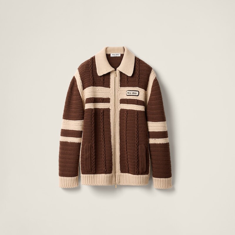 Кашемировый кардиган Miu Miu, коричневый
Кашемировый кардиган Miu Miu, коричневый