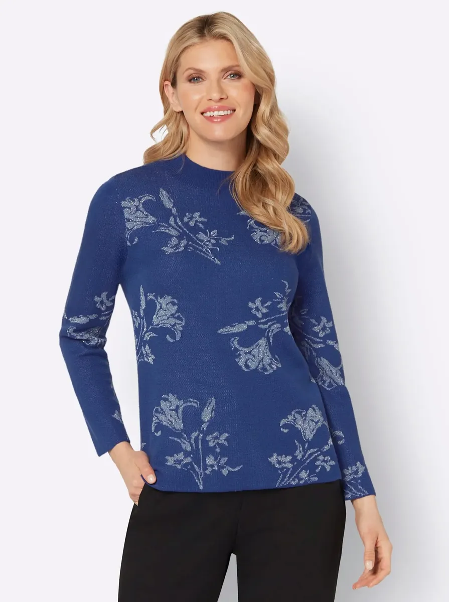 Свитер с воротником стойкой Classic Basics "Жаккардовый свитер", синий
Свитер с воротником стойкой Classic Basics "Жаккардовый свитер", синий