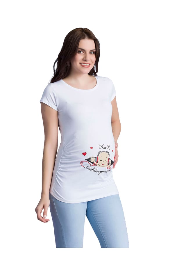 Футболка для беременных с надписью «Привет любимому человеку» M.M.C., белый
Футболка для беременных с надписью «Привет любимому человеку» M.M.C., белый