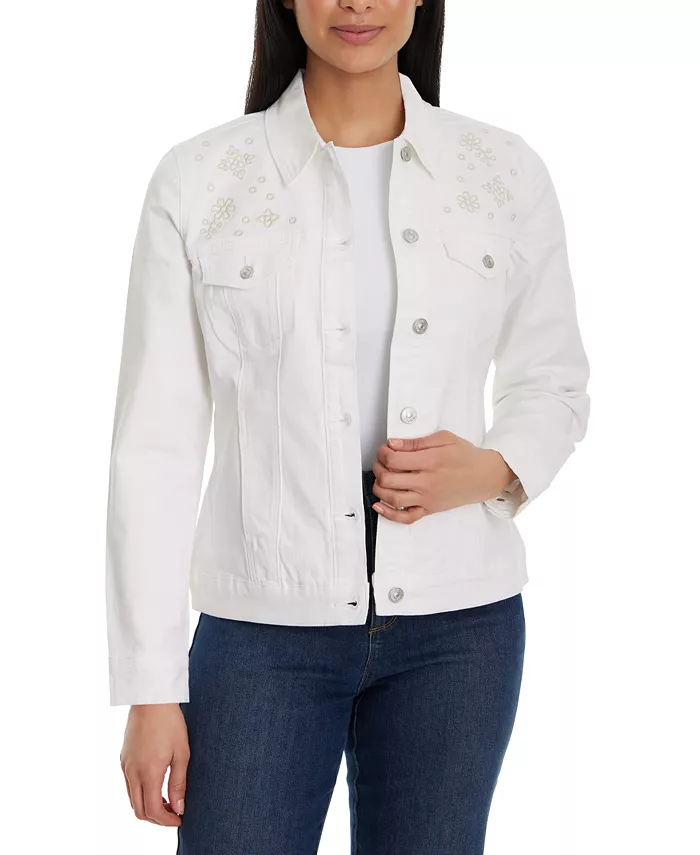 Джинсовая куртка дальнобойщика Petite Amanda Gloria Vanderbilt, белый
Джинсовая куртка дальнобойщика Petite Amanda Gloria Vanderbilt, белый