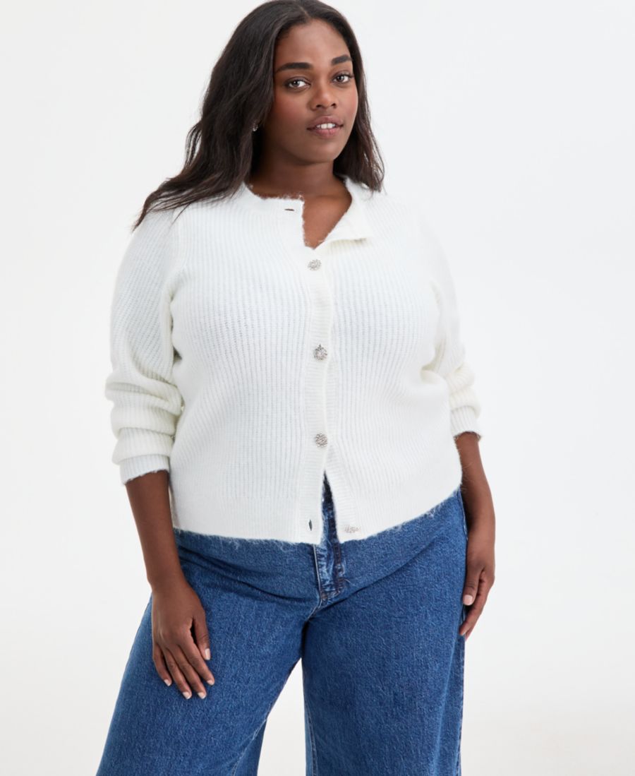 Модный кардиган большого размера из металлизированной вязки с декоративными пуговицами, эксклюзивно представлен в Macy's On 34th, Winter Ivory
Модный кардиган большого размера из металлизированной вязки с декоративными пуговицами, эксклюзивно представлен в Macy's On 34th, Winter Ivory