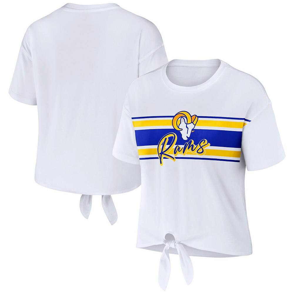 Женская одежда Erin Andrews Белая футболка в стиле ретро Los Angeles Rams с завязкой спереди WEAR by Erin Andrews, цвет Lar White
Женская одежда Erin Andrews Белая футболка в стиле ретро Los Angeles Rams с завязкой спереди WEAR by Erin Andrews, цвет Lar White