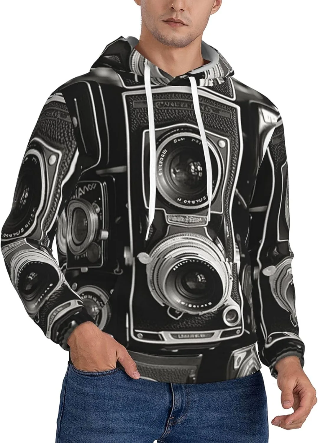 Мужская флисовая толстовка с капюшоном Vintage Camera KKLWEGU
Мужская флисовая толстовка с капюшоном Vintage Camera KKLWEGU