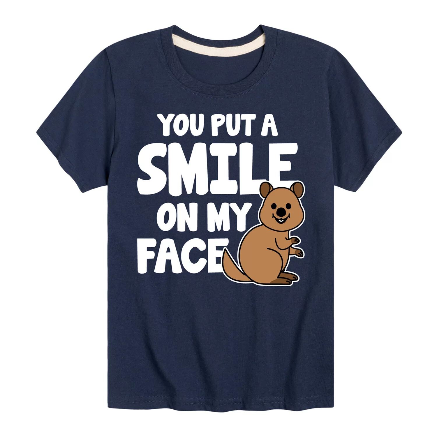 Футболка с рисунком «Ты положил улыбку мне на лицо» для мальчиков 8–20 лет Licensed Character, синий
Футболка с рисунком «Ты положил улыбку мне на лицо» для мальчиков 8–20 лет Licensed Character, синий