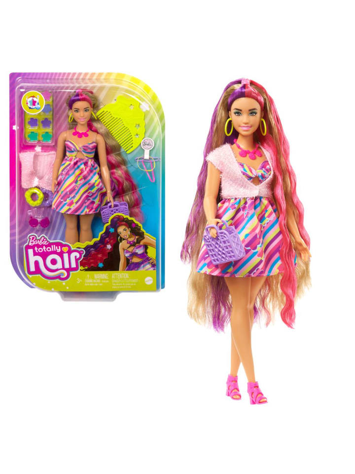 Barbie Кукла Барби с потрясающей прической в ярком цветочном платье | Игровой набор с куклой
Barbie Кукла Барби с потрясающей прической в ярком цветочном платье | Игровой набор с куклой