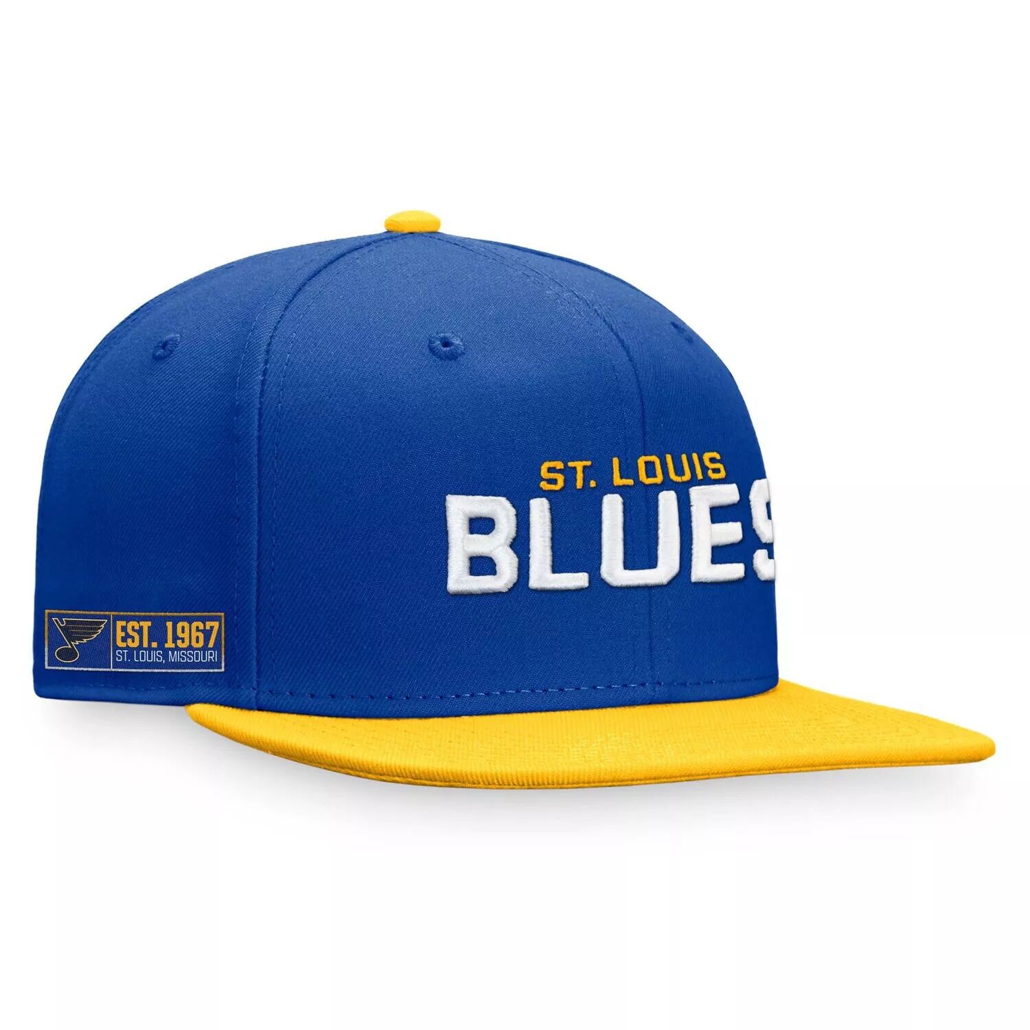 Мужская фирменная синяя/золотая кепка Fanatics St. Louis Blues Iconic Snapback с цветными блоками
Мужская фирменная синяя/золотая кепка Fanatics St. Louis Blues Iconic Snapback с цветными блоками