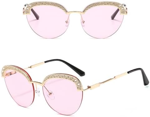 Круглые солнцезащитные очки для женщин, полуободковая оправа из сплава с алмазной оправой, градиентные линзы, металлические петли, защита от УФ-излучения UV400 MTZJH, C4
Круглые солнцезащитные очки для женщин, полуободковая оправа из сплава с алмазной оправой, градиентные линзы, металлические петли, защита от УФ-излучения UV400 MTZJH, C4