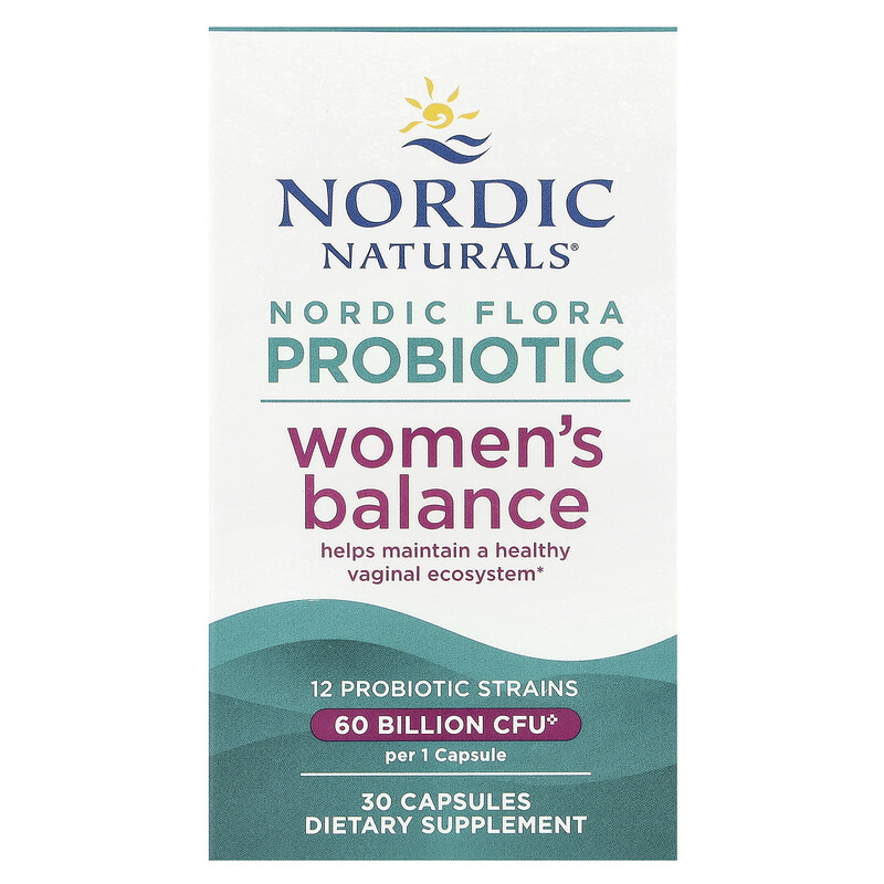 Nordic Naturals, Nordic Flora Probiotic, баланс для женщин, 30 капсул
Nordic Naturals, Nordic Flora Probiotic, баланс для женщин, 30 капсул