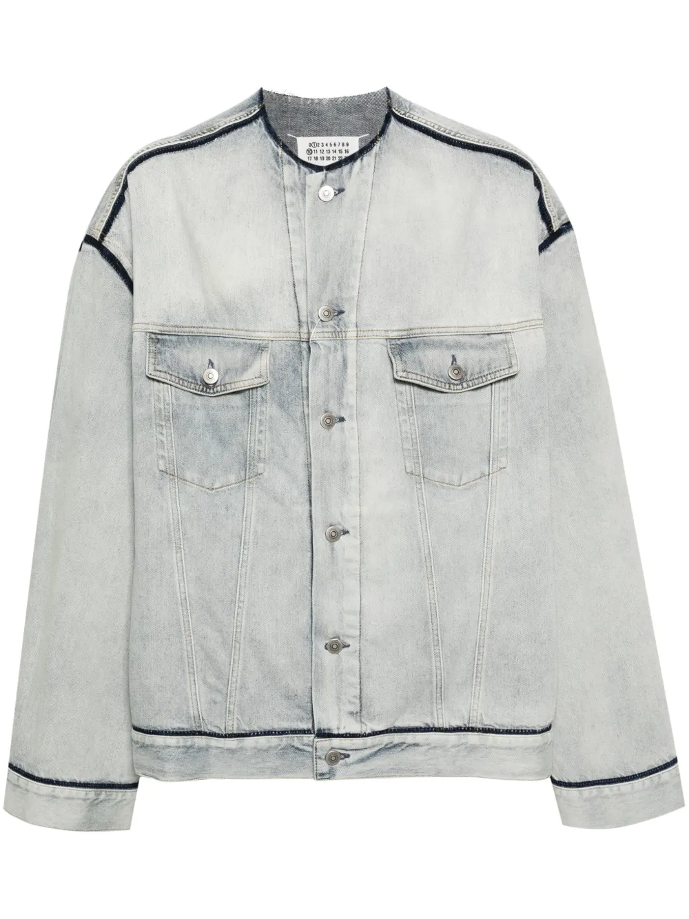 Джинсовая куртка с декоративной строчкой MAISON MARGIELA, синий
Джинсовая куртка с декоративной строчкой MAISON MARGIELA, синий