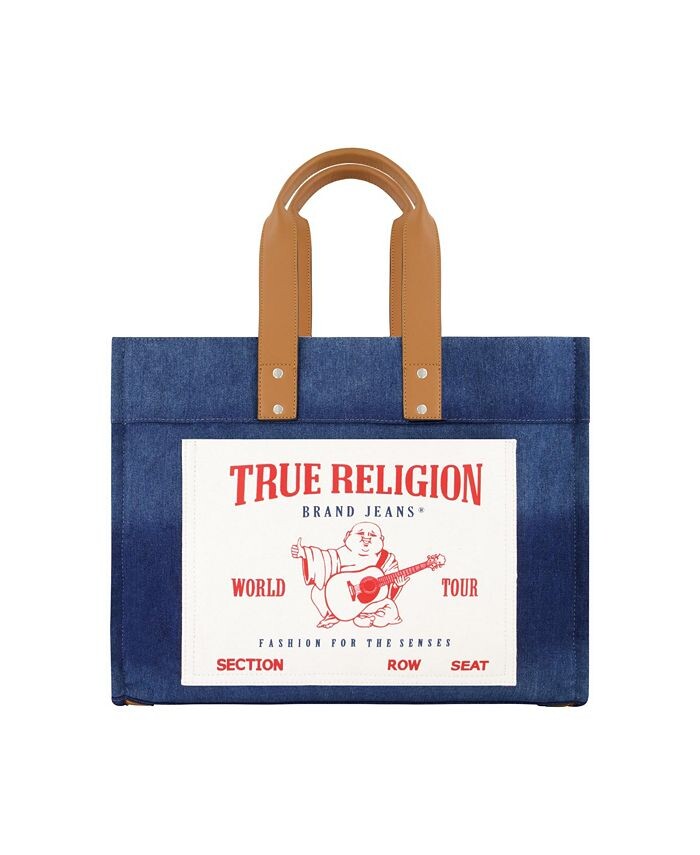 Большая сумка-тоут из потертого денима True Religion, синий
Большая сумка-тоут из потертого денима True Religion, синий