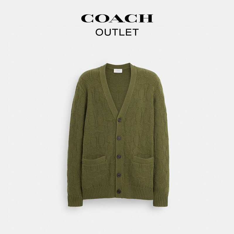 Мужской классический вязаный кардиган с логотипом COACH, удобная повседневная куртка, оливково-зеленый
Мужской классический вязаный кардиган с логотипом COACH, удобная повседневная куртка, оливково-зеленый