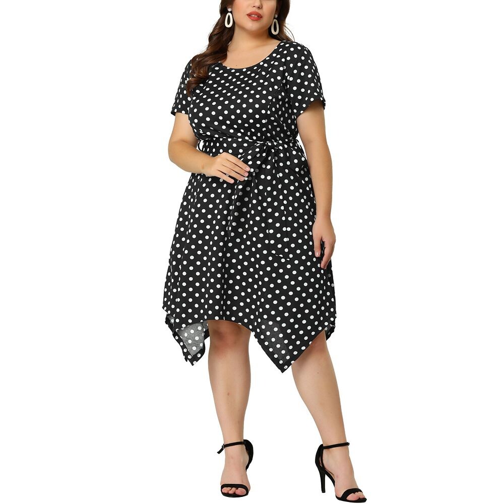 Женское весеннее платье в горошек с короткими рукавами и завязками на талии больших размеров Agnes Orinda, черный
Женское весеннее платье в горошек с короткими рукавами и завязками на талии больших размеров Agnes Orinda, черный