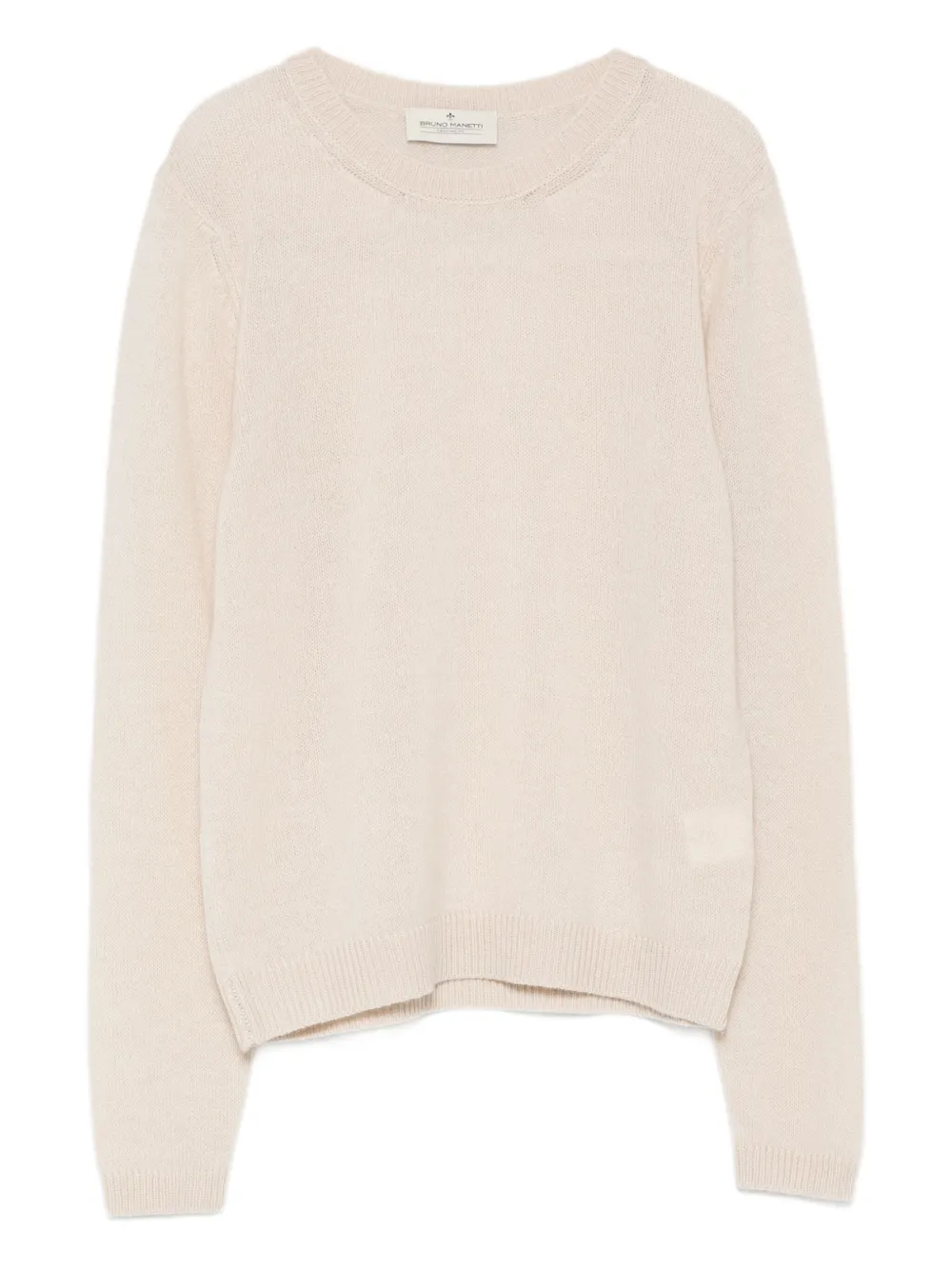 Кашемировый свитер с круглым вырезом BRUNO MANETTI, нейтральный 
Кашемировый свитер с круглым вырезом BRUNO MANETTI, нейтральный