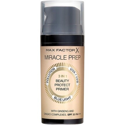 Miracle Prep 3в1 Beauty Protect Primer 30мл, Max Factor
Miracle Prep 3в1 Beauty Protect Primer 30мл, Max Factor