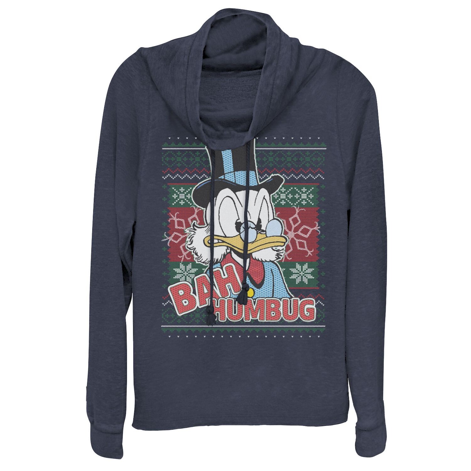 Рождественский свитер Bah Humbug Disney's Scrooge McDuck Juniors, пуловер с воротником-хомутом Licensed Character
Рождественский свитер Bah Humbug Disney's Scrooge McDuck Juniors, пуловер с воротником-хомутом Licensed Character