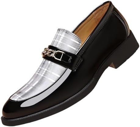 Мужские клетчатые лоферы с глянцевой кожей, классическая золотая пряжка, стильные, удобные, дышащие, с заостренным носком, без шнурков, формальные туфли для повседневной носки, работы и прогулок Azagneem
Мужские клетчатые лоферы с глянцевой кожей, классическая золотая пряжка, стильные, удобные, дышащие, с заостренным носком, без шнурков, формальные туфли для повседневной носки, работы и прогулок Azagneem