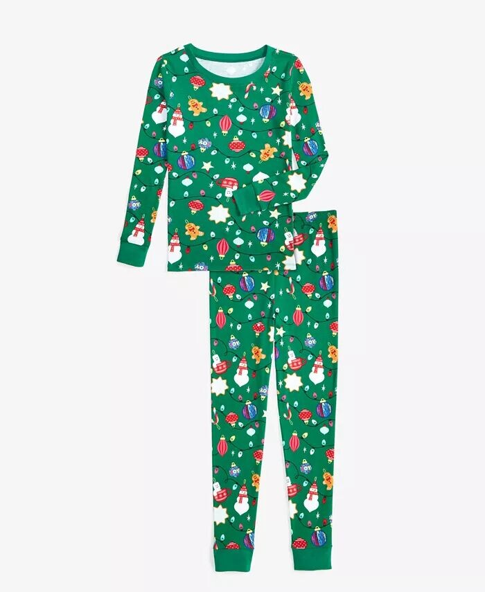 Семейные пижамы Little & Big Kid, 2 шт. Хлопковый пижамный комплект облегающего кроя с орнаментом Holiday Lane, зеленый
Семейные пижамы Little & Big Kid, 2 шт. Хлопковый пижамный комплект облегающего кроя с орнаментом Holiday Lane, зеленый
