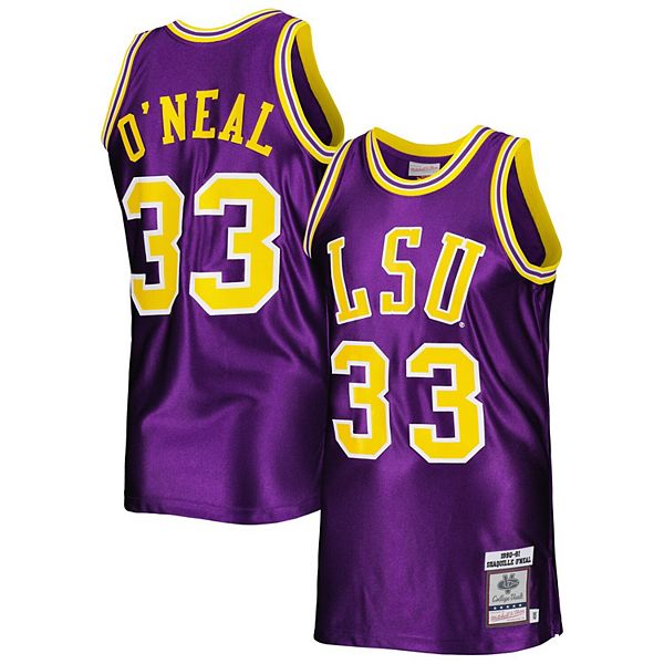 Мужская аутентичная футболка Shaquille O'Neal LSU Tigers в фиолетовом цвете Mitchell & Ness
Мужская аутентичная футболка Shaquille O'Neal LSU Tigers в фиолетовом цвете Mitchell & Ness