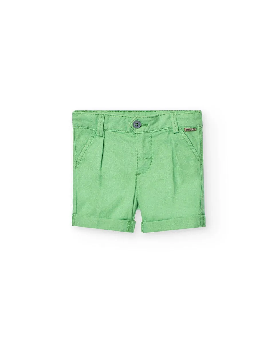 Детские бермуды гладкие со стрелками и пуговицей Boboli, зеленый
Детские бермуды гладкие со стрелками и пуговицей Boboli, зеленый