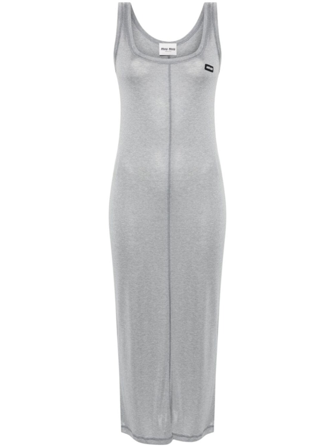 Miu Miu платье с нашивкой-логотипом, серый
Miu Miu платье с нашивкой-логотипом, серый