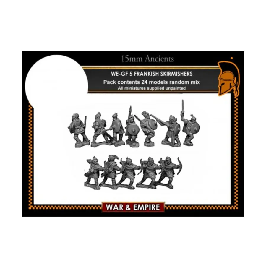 Скримишеры - франкский, War & Empire - Ancient Miniatures - Gaul (15mm)
Скримишеры - франкский, War & Empire - Ancient Miniatures - Gaul (15mm)