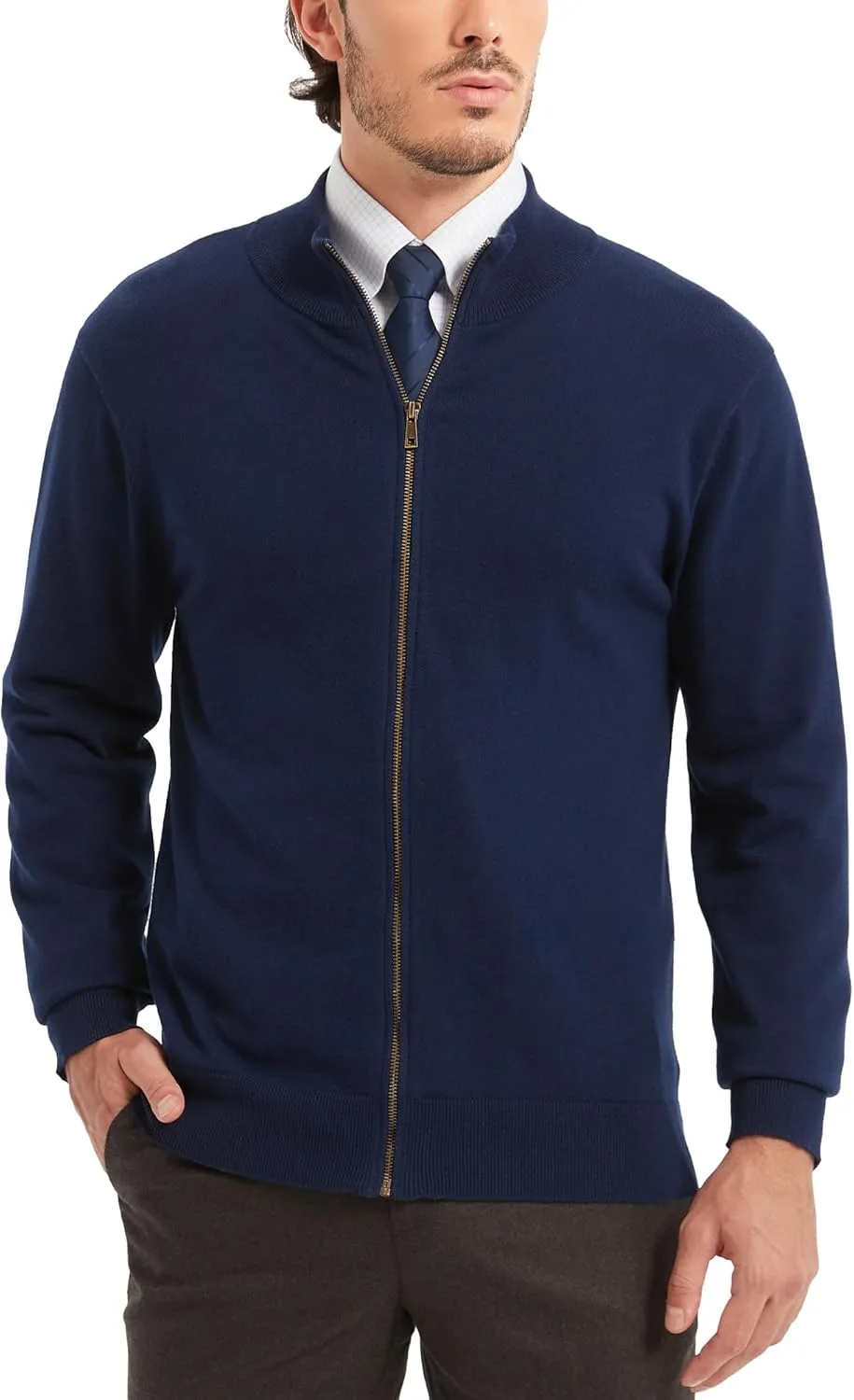 Мужской кардиган Kallspin с молнией и стойкой, из хлопка, легкий
Мужской кардиган Kallspin с молнией и стойкой, из хлопка, легкий