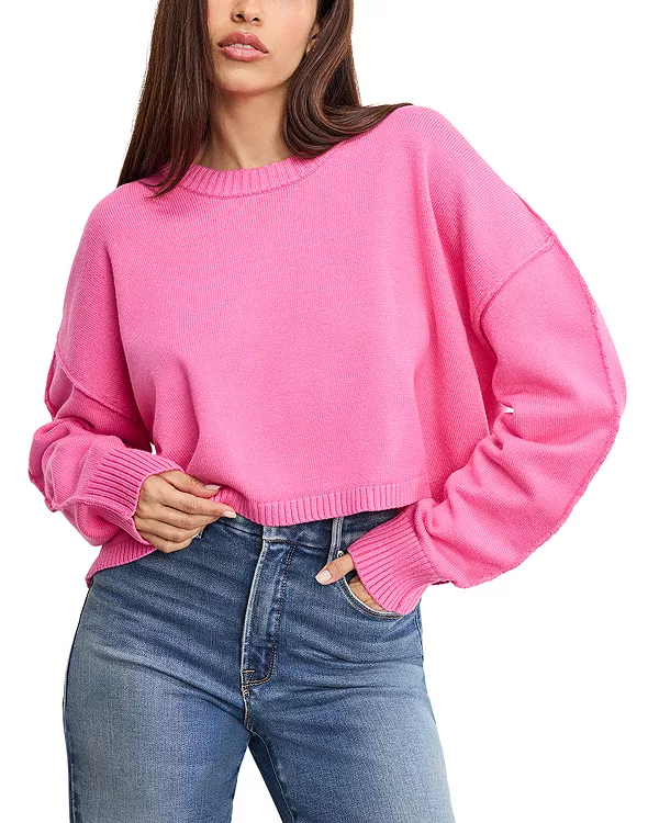 Укороченная толстовка с круглым вырезом Good American, розовый
Укороченная толстовка с круглым вырезом Good American, розовый