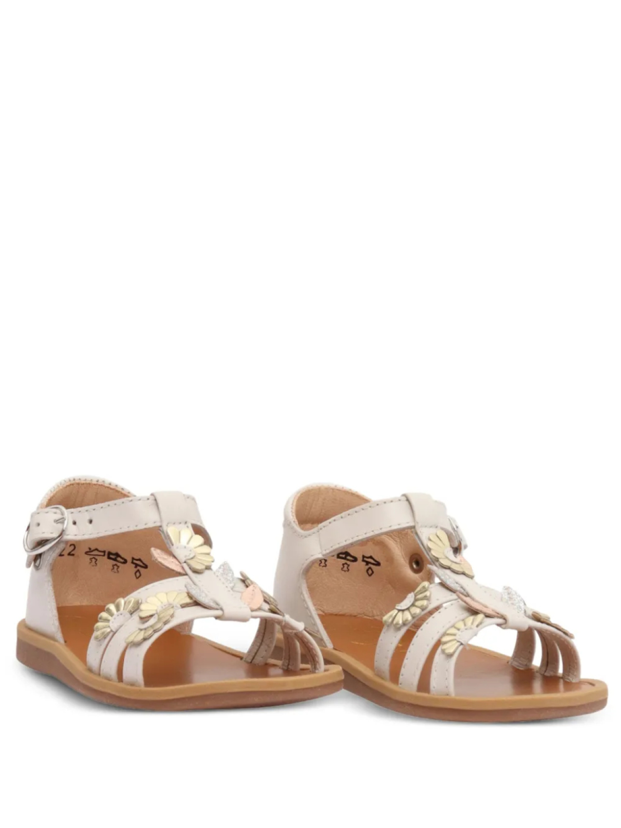 Кожаные сандалии с цветочной аппликацией Pom D'api, белый
Кожаные сандалии с цветочной аппликацией Pom D'api, белый