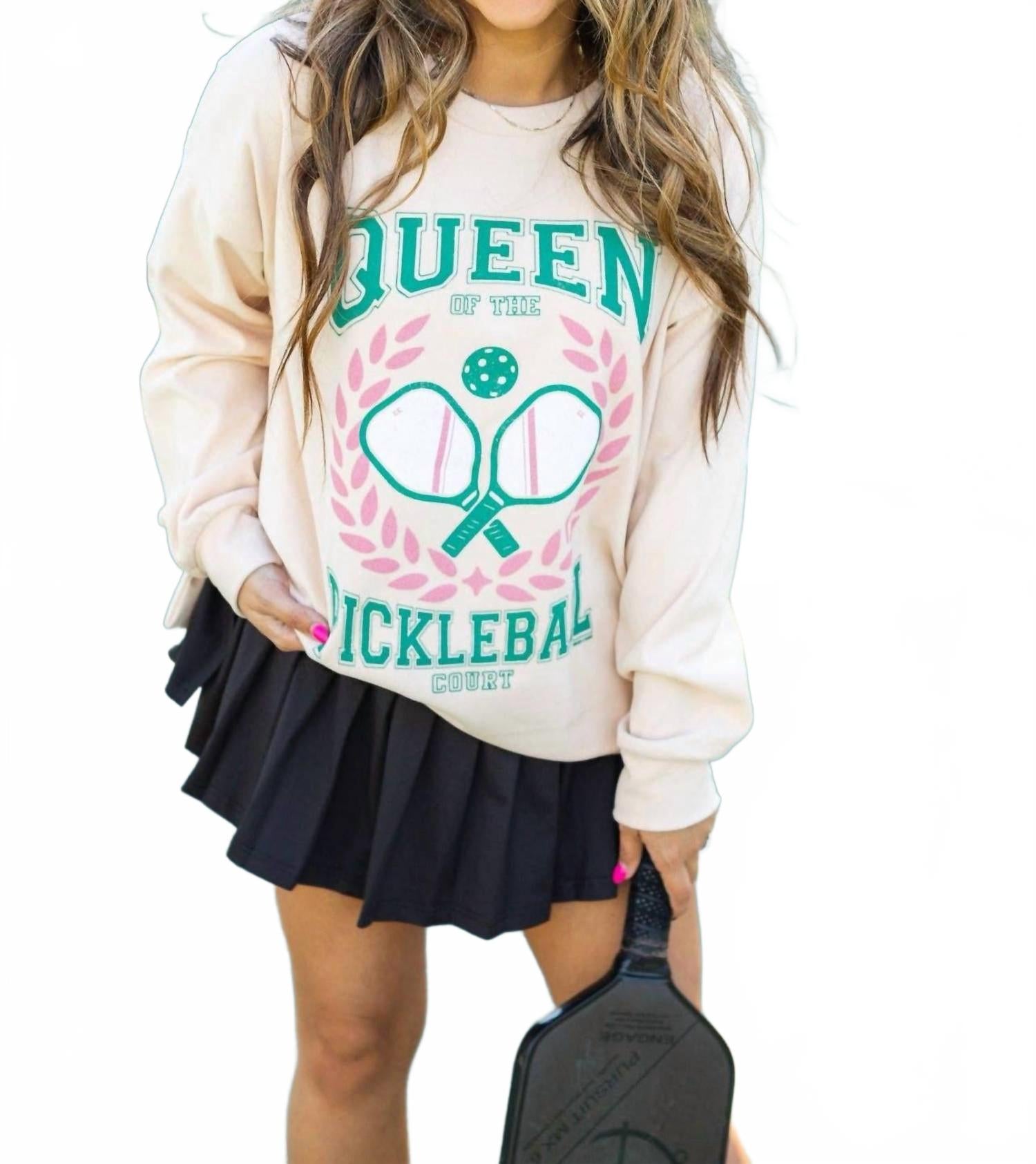 Grace + Emma Бежевая толстовка «Королева пиклбола»
Grace + Emma Бежевая толстовка «Королева пиклбола»