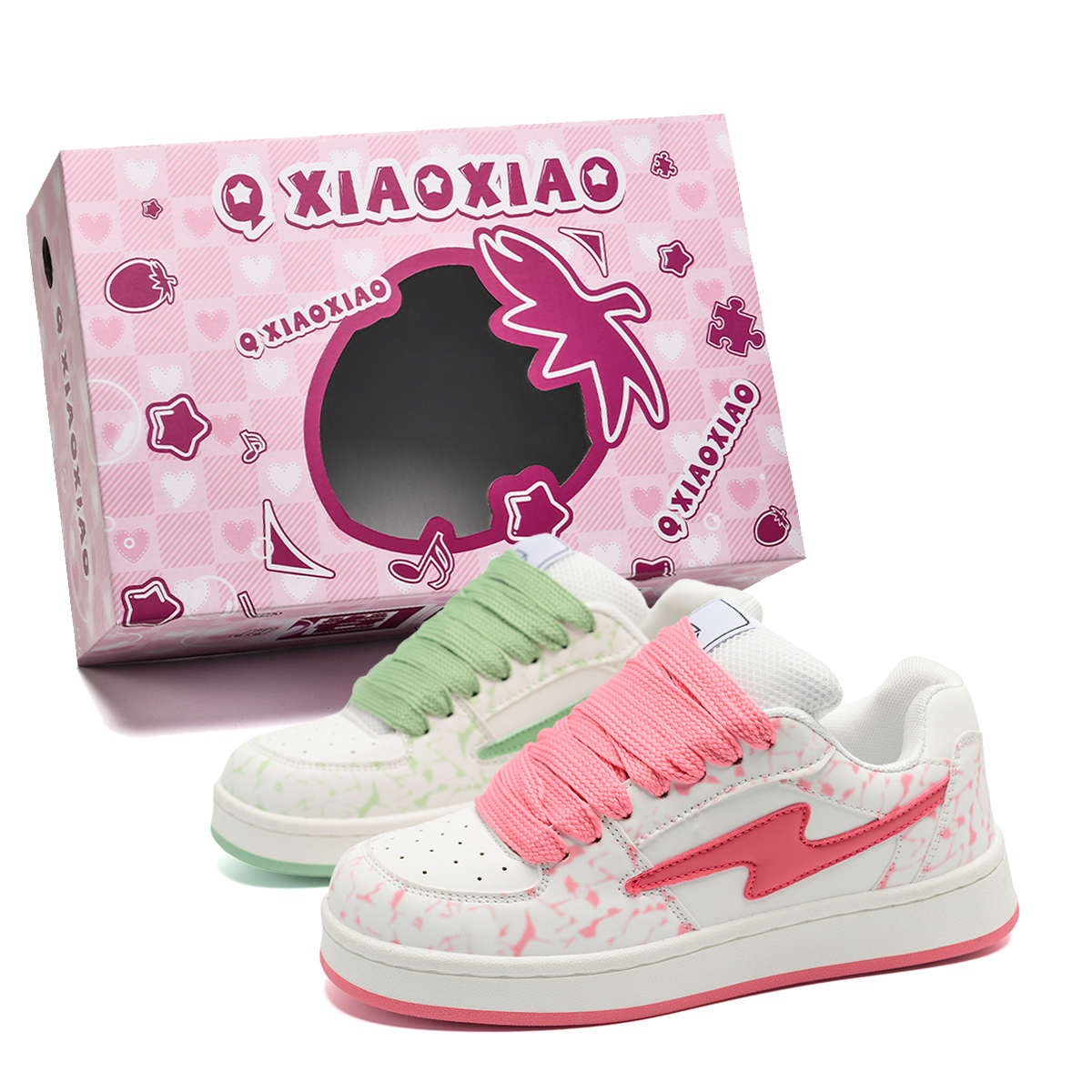 Circle small Скользоустойчивые износостойкие низкие скейтерские кроссовки с эффектом увеличения роста унисекс розово-зеленые непарные, цвет Pink Green Mismatched
Circle small Скользоустойчивые износостойкие низкие скейтерские кроссовки с эффектом увеличения роста унисекс розово-зеленые непарные, цвет Pink Green Mismatched